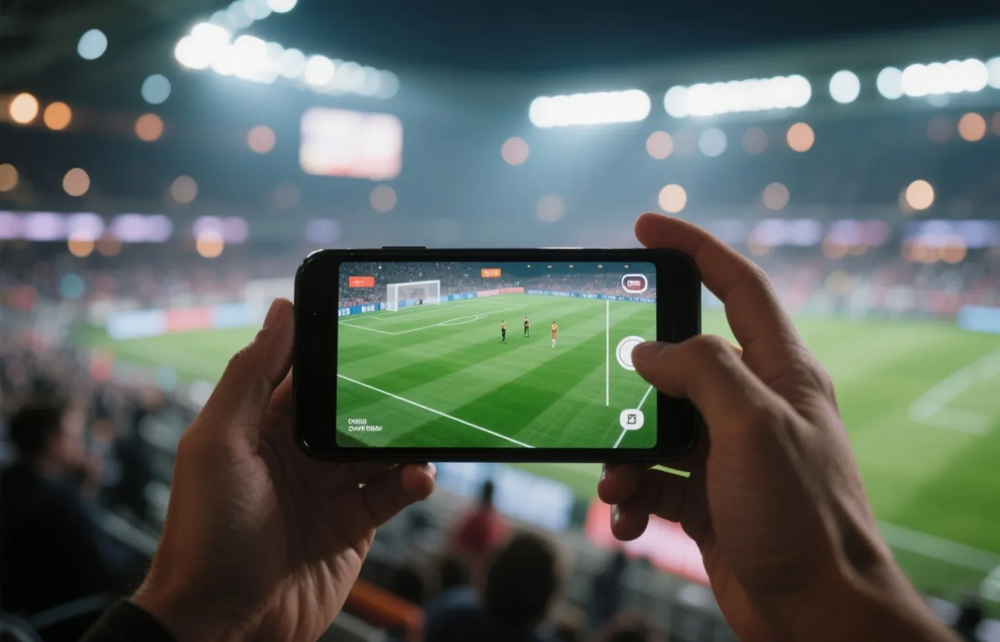 手机观看赛事直播的示意图